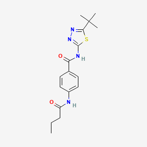 4-(butanoylamino)-N-(5-tert-butyl-1,3,4-thiadiazol-2-yl)benzamide