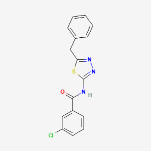 N-(5-benzyl-1,3,4-thiadiazol-2-yl)-3-chlorobenzamide