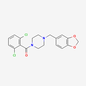 [4-(1,3-Benzodioxol-5-ylmethyl)piperazin-1-yl](2,6-dichlorophenyl)methanone