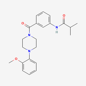 N-{3-[4-(2-Methoxyphenyl)piperazine-1-carbonyl]phenyl}-2-methylpropanamide