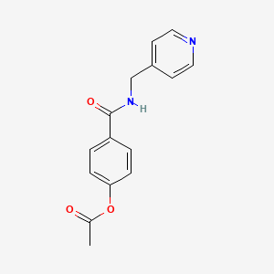 molecular formula C15H14N2O3 B11170324 4-[(Pyridin-4-ylmethyl)carbamoyl]phenyl acetate 