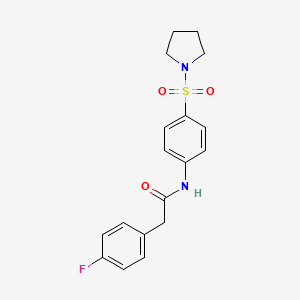 2-(4-fluorophenyl)-N-[4-(pyrrolidine-1-sulfonyl)phenyl]acetamide