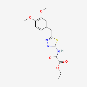 Ethyl {[5-(3,4-dimethoxybenzyl)-1,3,4-thiadiazol-2-yl]amino}(oxo)acetate