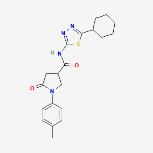 N-(5-cyclohexyl-1,3,4-thiadiazol-2-yl)-1-(4-methylphenyl)-5-oxopyrrolidine-3-carboxamide