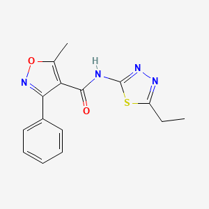 N-(5-ethyl-1,3,4-thiadiazol-2-yl)-5-methyl-3-phenyl-1,2-oxazole-4-carboxamide