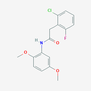 molecular formula C16H15ClFNO3 B11170401 2-(2-chloro-6-fluorophenyl)-N-(2,5-dimethoxyphenyl)acetamide 