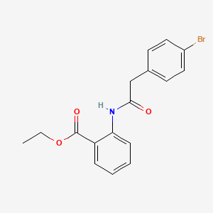 molecular formula C17H16BrNO3 B11170412 Ethyl 2-{[(4-bromophenyl)acetyl]amino}benzoate 