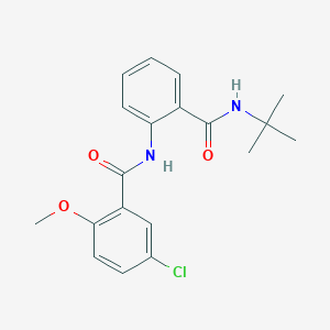 molecular formula C19H21ClN2O3 B11170429 N-[2-(tert-butylcarbamoyl)phenyl]-5-chloro-2-methoxybenzamide 