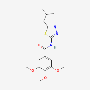 molecular formula C16H21N3O4S B11170454 3,4,5-trimethoxy-N-[5-(2-methylpropyl)-1,3,4-thiadiazol-2-yl]benzamide 