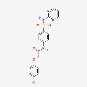 2-(4-chlorophenoxy)-N-[4-(pyrimidin-2-ylsulfamoyl)phenyl]acetamide