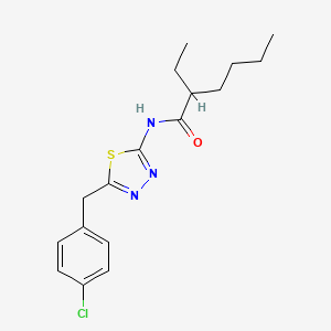 molecular formula C17H22ClN3OS B11170462 N-[5-(4-chlorobenzyl)-1,3,4-thiadiazol-2-yl]-2-ethylhexanamide 