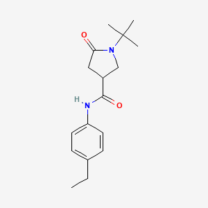 1-tert-butyl-N-(4-ethylphenyl)-5-oxopyrrolidine-3-carboxamide