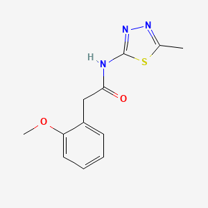 molecular formula C12H13N3O2S B11170483 2-(2-methoxyphenyl)-N-(5-methyl-1,3,4-thiadiazol-2-yl)acetamide 