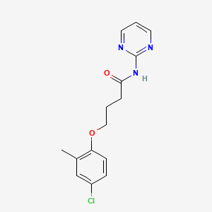 molecular formula C15H16ClN3O2 B11170491 4-(4-chloro-2-methylphenoxy)-N-(pyrimidin-2-yl)butanamide 