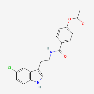 molecular formula C19H17ClN2O3 B11170519 4-{[2-(5-chloro-1H-indol-3-yl)ethyl]carbamoyl}phenyl acetate 