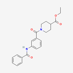 molecular formula C22H24N2O4 B11170528 Ethyl 1-(3-benzamidobenzoyl)piperidine-4-carboxylate 