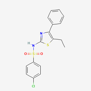 4-chloro-N-(5-ethyl-4-phenyl-1,3-thiazol-2-yl)benzenesulfonamide