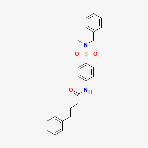 N-{4-[benzyl(methyl)sulfamoyl]phenyl}-4-phenylbutanamide