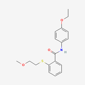 N-(4-ethoxyphenyl)-2-[(2-methoxyethyl)sulfanyl]benzamide