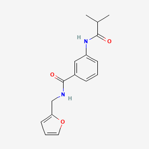 molecular formula C16H18N2O3 B11170580 N-(furan-2-ylmethyl)-3-[(2-methylpropanoyl)amino]benzamide 