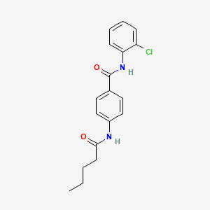 molecular formula C18H19ClN2O2 B11170585 N-(2-chlorophenyl)-4-(pentanoylamino)benzamide 