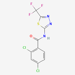 2,4-dichloro-N-[5-(trifluoromethyl)-1,3,4-thiadiazol-2-yl]benzamide