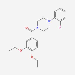 molecular formula C21H25FN2O3 B11170596 1-(3,4-Diethoxybenzoyl)-4-(2-fluorophenyl)piperazine 