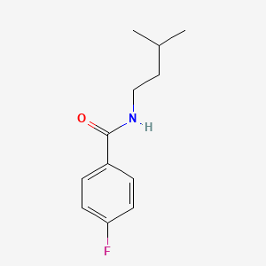 molecular formula C12H16FNO B11170639 4-fluoro-N-(3-methylbutyl)benzamide 