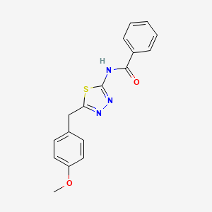 molecular formula C17H15N3O2S B11170653 N-[5-(4-methoxybenzyl)-1,3,4-thiadiazol-2-yl]benzamide 