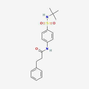 molecular formula C19H24N2O3S B11170674 N-[4-(tert-butylsulfamoyl)phenyl]-3-phenylpropanamide 