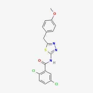 molecular formula C17H13Cl2N3O2S B11170678 2,5-dichloro-N-[5-(4-methoxybenzyl)-1,3,4-thiadiazol-2-yl]benzamide 