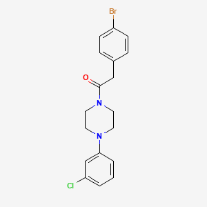 2-(4-Bromophenyl)-1-[4-(3-chlorophenyl)piperazin-1-yl]ethanone