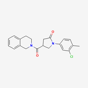 1-(3-chloro-4-methylphenyl)-4-(3,4-dihydroisoquinolin-2(1H)-ylcarbonyl)pyrrolidin-2-one