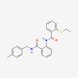 molecular formula C24H24N2O2S B11170697 2-(ethylsulfanyl)-N-{2-[(4-methylbenzyl)carbamoyl]phenyl}benzamide 