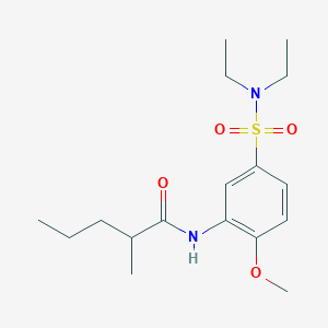 molecular formula C17H28N2O4S B11170708 N-[5-(diethylsulfamoyl)-2-methoxyphenyl]-2-methylpentanamide 