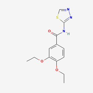 molecular formula C13H15N3O3S B11170725 3,4-diethoxy-N-(1,3,4-thiadiazol-2-yl)benzamide 