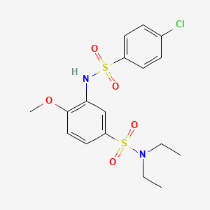 3-(4-chlorobenzenesulfonamido)-N,N-diethyl-4-methoxybenzene-1-sulfonamide