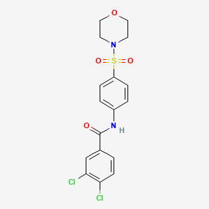 molecular formula C17H16Cl2N2O4S B11170733 3,4-dichloro-N-[4-(morpholin-4-ylsulfonyl)phenyl]benzamide 