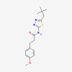 N-[5-(2,2-dimethylpropyl)-1,3,4-thiadiazol-2-yl]-3-(4-methoxyphenyl)propanamide