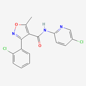 3-(2-chlorophenyl)-N-(5-chloropyridin-2-yl)-5-methyl-1,2-oxazole-4-carboxamide