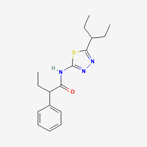 N-[5-(pentan-3-yl)-1,3,4-thiadiazol-2-yl]-2-phenylbutanamide