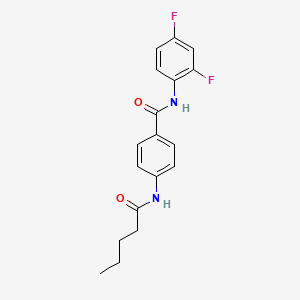 molecular formula C18H18F2N2O2 B11170793 N-(2,4-difluorophenyl)-4-(pentanoylamino)benzamide 