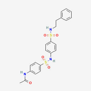 N-[4-({4-[(2-phenylethyl)sulfamoyl]phenyl}sulfamoyl)phenyl]acetamide