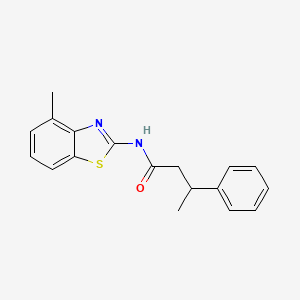 molecular formula C18H18N2OS B11170807 N-(4-methyl-1,3-benzothiazol-2-yl)-3-phenylbutanamide 