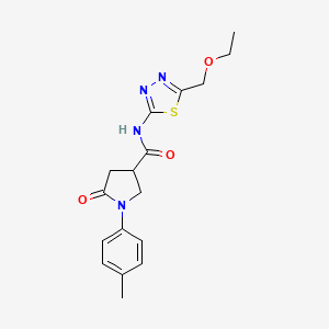 N-[5-(ethoxymethyl)-1,3,4-thiadiazol-2-yl]-1-(4-methylphenyl)-5-oxopyrrolidine-3-carboxamide