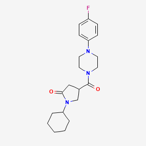 1-Cyclohexyl-4-{[4-(4-fluorophenyl)piperazin-1-yl]carbonyl}pyrrolidin-2-one