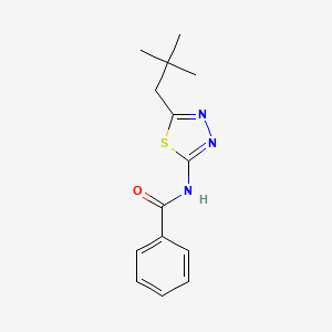 N-[5-(2,2-dimethylpropyl)-1,3,4-thiadiazol-2-yl]benzamide