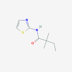 molecular formula C9H14N2OS B11170850 2,2-dimethyl-N-(1,3-thiazol-2-yl)butanamide 