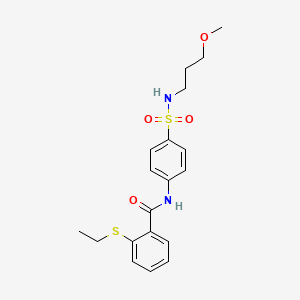 2-(ethylsulfanyl)-N-{4-[(3-methoxypropyl)sulfamoyl]phenyl}benzamide