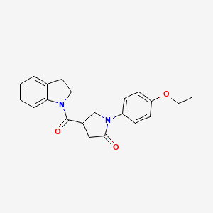 4-(2,3-Dihydroindole-1-carbonyl)-1-(4-ethoxyphenyl)pyrrolidin-2-one